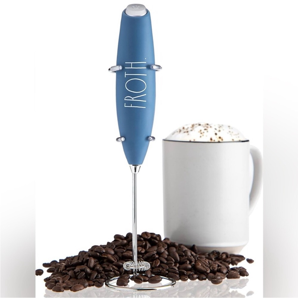 Rae Dunn FROTH Handheld Milk Frother - Blue